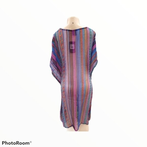 Blue Swimsuit Cover Up With Bling XL - Picture 9 of 10